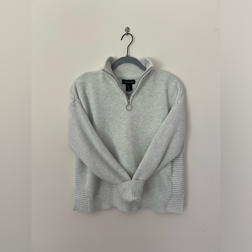 Cynthia Rowley Quarter-Zip Pullover Sweater - L